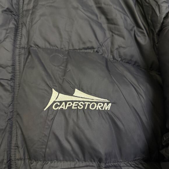 Cape Storm Pertex Down Puffer Jacket Mens XL Black Pullover Zip Snap Anorak Ski - Picture 4 of 12